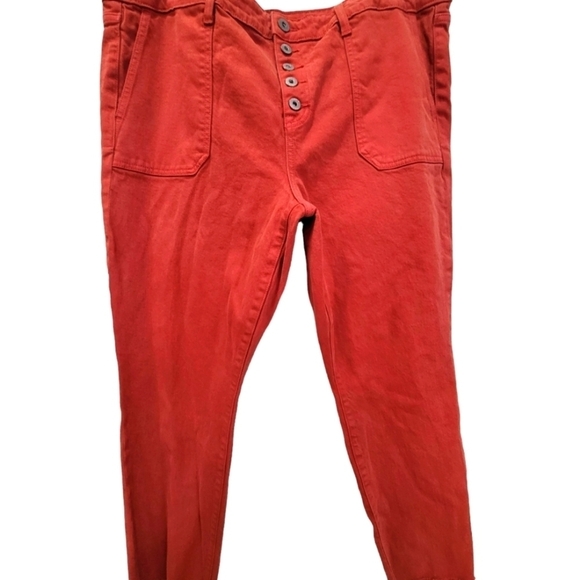 Torrid Red Skinny Jeans with Button Fly - Picture 1 of 8